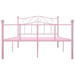 vidaXL Cadre de lit sans matelas rose métal 160x200 cm