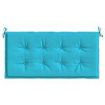 vidaXL Coussin de banc de jardin Turquoise 100 x 50 x 4 cm