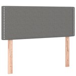 vidaXL Sommier à lattes de lit et matelas Gris foncé 90x190 cm Tissu