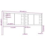 vidaXL Tête de lit Blanc 156x4x100 cm Bois massif de pin
