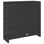 vidaXL Armoire de rangement Noir 100x36x102 cm Rotin
