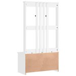 vidaXL Portemanteau SANDNES blanc 87x40x159 5 cm bois massif pin
