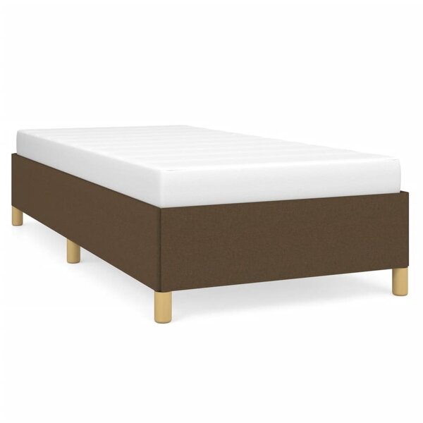 vidaXL Cadre de lit sans matelas marron foncé 100x200 cm tissu