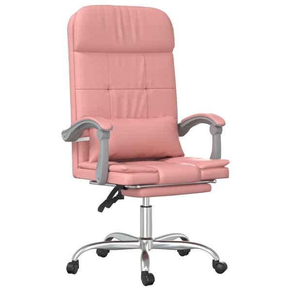 Fauteuil de massage inclinable de bureau informatique étude Rose similicuir rose 02_0025392