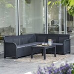 Keter Canapé 2 places de jardin Rosalie Graphite