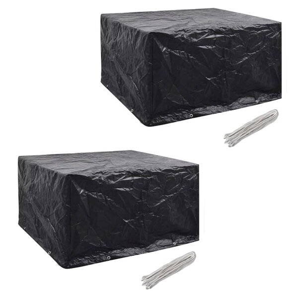 vidaXL Housses de salon de jardin 2 Pièces Rotin 8 œillets 172x113 cm