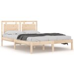 vidaXL Cadre de lit sans matelas 150x200 cm bois massif