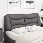 vidaXL Coussin de tête de lit Hvar gris 140 cm similicuir