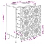 vidaXL Buffet de Rangement Blanc 60 x 33 5 x 75 cm