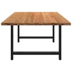 vidaXL Table à manger marron clair bois de chêne massif rectangulaire