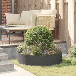 vidaXL Pots de jardin 5 Pièces Noir 80 x 80 x 20 cm Acier