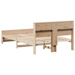 vidaXL Cadre de lit Marron 120 x 200 cm Bois massif en pin