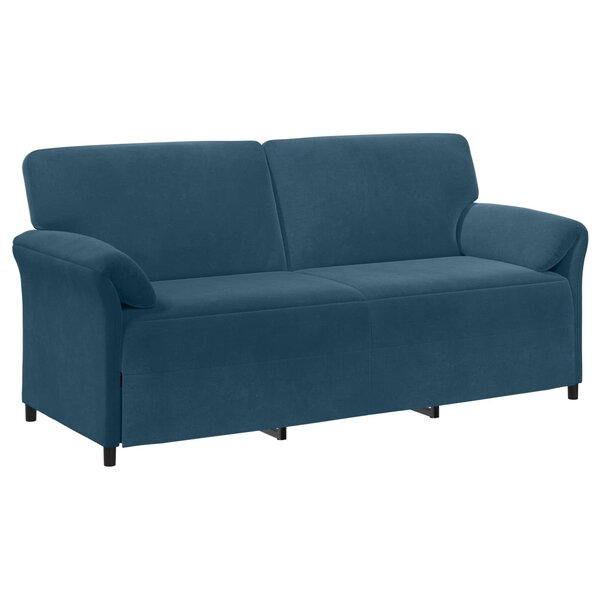 vidaXL Sofa 3 places Bleu 198 x 83 x 95 cm Velours
