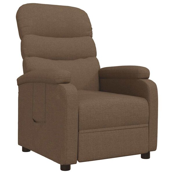 vidaXL Fauteuil inclinable Marron Tissu