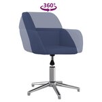 vidaXL Chaise pivotante de bureau Bleu Tissu