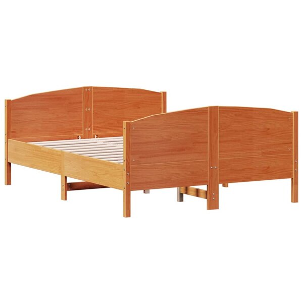 vidaXL Cadre de lit sans matelas cire marron 140x200cm bois pin massif