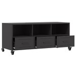 vidaXL Meuble TV noir 100 5x39x43 5 cm acier