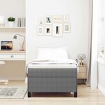vidaXL Lit à lattes Gris clair 90 x 200 cm Tissu en velours côtelé