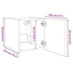 vidaXL Meubles TV muraux avec lumières LED 2 Pièces noir 30 5x35x30 cm