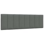 vidaXL Lit avec matelas gris foncé 160x200 cm tissu