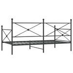 vidaXL Lit de repos sans matelas noir 107x203 cm acier