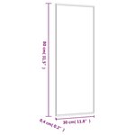 vidaXL Miroir mural 30x80 cm verre rectangulaire