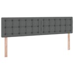vidaXL Lit de Rangement Gris foncé 200 x 200 cm Cuir synthétique