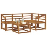 vidaXL Ensemble de canapés d'extérieur 5 pc Naturel