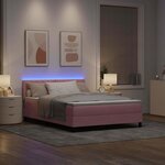 vidaXL Lit à ressorts avec matelas Rose 160 x 200 cm Velours