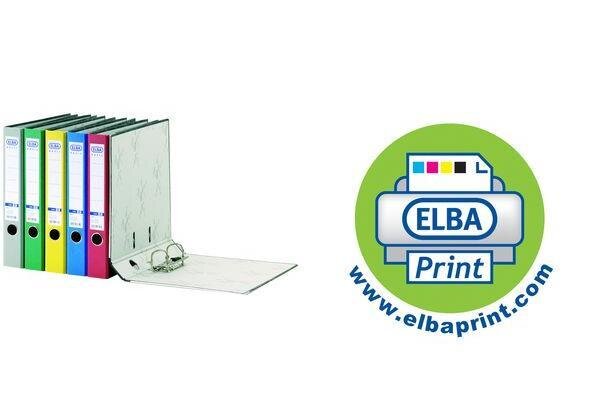 classeur smart marbré nuageux  dos: 80 mm  jaune  A4 ELBA