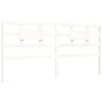 vidaXL Cadre de lit avec tête de lit blanc Super King Size bois massif