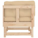 vidaXL Canapés d'angle avec coussins 2 Pièces bois de pin massif