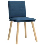 vidaXL Chaises à manger lot de 6 bleu tissu
