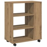 vidaXL Armoire roulante chêne artisanal 60x35x75 cm bois d'ingénierie