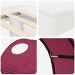 vidaXL Lit haut pour enfants avec bureau Blanc et rouge