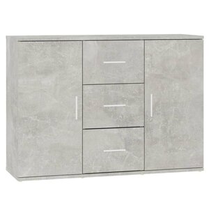 vidaXL Buffet Gris béton 91x29 5x65 cm Bois d'ingénierie