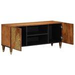 vidaXL Meuble TV Marron 105 x 33.5 x 46 cm Bois de manguier massif