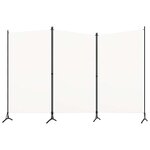 vidaXL Cloison de séparation 3 panneaux Blanc 260x180 cm Tissu