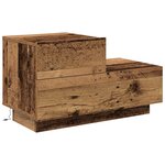 vidaXL Cabinet de chevet avec tiroir Bois ancien 70 x 36 x 40 5 cm