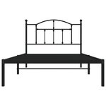 vidaXL Cadre de lit métal sans matelas avec tête de lit noir 107x203cm