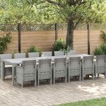 vidaXL Ensemble de salle à manger pour jardin 13 Pièces Gris clair