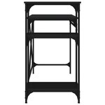 vidaXL Bureau avec étagères noir 105x50x90 cm bois d'ingénierie et fer