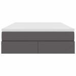vidaXL Lit avec rangement et matelas avec matelas Gris 140 x 200 cm