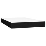 vidaXL Sommier à lattes de lit matelas et LED noir 120x190 cm tissu