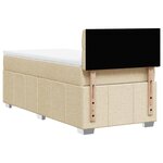vidaXL Sommier à lattes de lit avec matelas Crème 80x200 cm Tissu