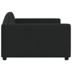 vidaXL Lit de repos sans matelas noir 100x200 cm tissu