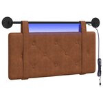 vidaXL Tête de lit suspendue Marron PU antique