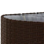 vidaXL Salon de jardin avec coussins 6 Pièces marron résine tressée