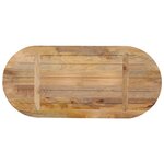 vidaXL Dessus de table 80x40x2 5 cm ovale bois massif de manguier