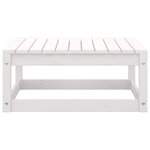 vidaXL Salon de jardin 3 Pièces avec coussins Blanc Bois de pin massif